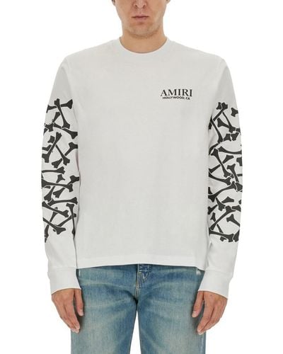 Amiri T-Shirt With Logo - Grey