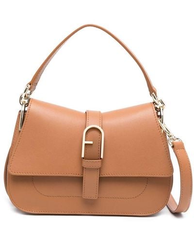Furla Flow Mini Top Handle Bags - Brown