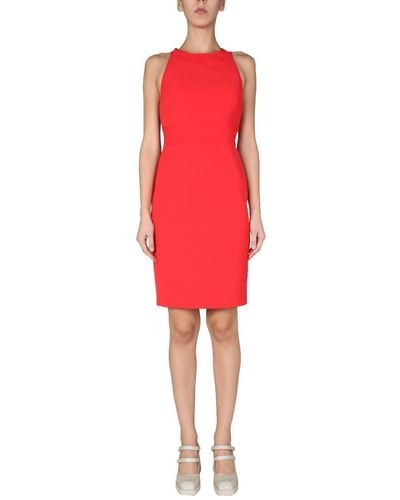 Boutique Moschino Dress With Cut Out Detail - Red