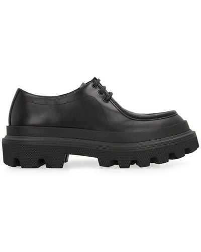 Dolce & Gabbana Derby Leather Shoes - Black