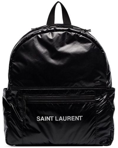 Saint Laurent Nuxx Backpack In Nylon - Black