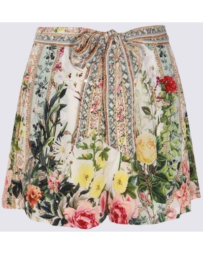 Camilla Multicolour Silk Shorts