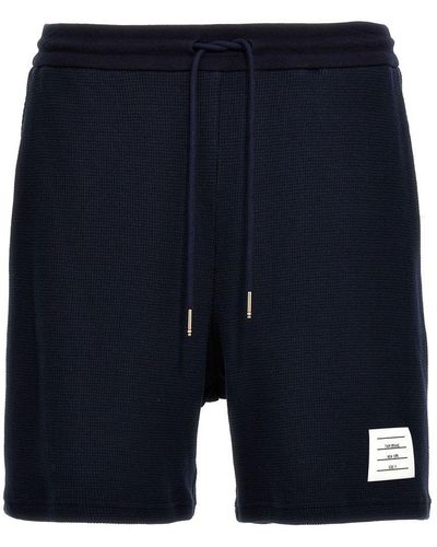 Thom Browne Cotton Knit Bermuda Shorts Bermuda, Short - Blue