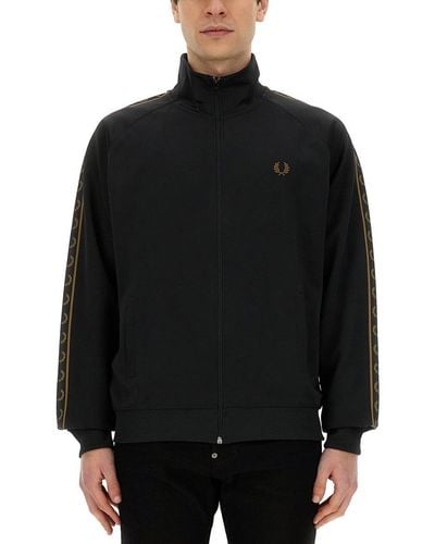 Fred Perry Sweatshirt With Logo - Black