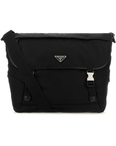 Mens Messenger bags | Prada Saffiano leather shoulder bag • Bierzohub