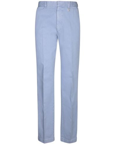 Fendi Worn-effect Straight-leg Pants - Blue