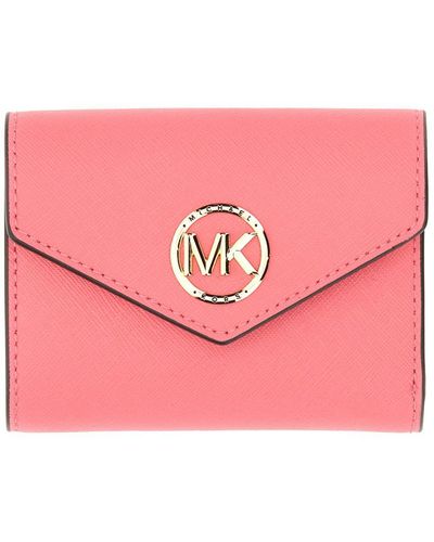 MICHAEL Michael Kors Carmen Medium Tri-fold Envelope Wallet - Pink