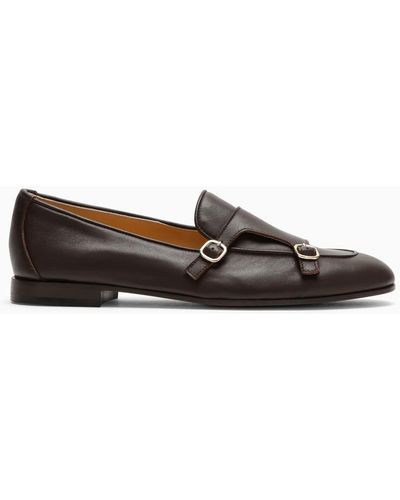 Doucal's Double Buckle Loafer - Brown