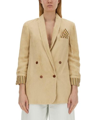 Alysi Double-breasted Jacket - Natural
