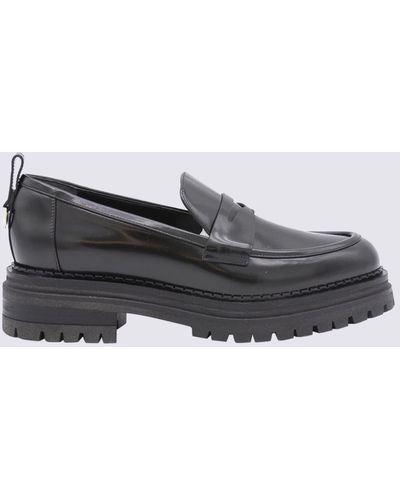 Sergio Rossi Black Leather Loafers