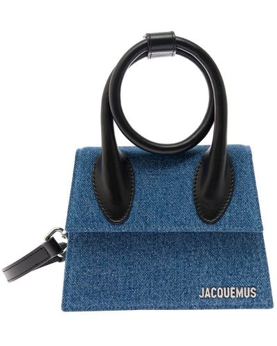 Jacquemus 'Le Chiquito Noeud' And Crossbody Bag With Logo Detail - Blue