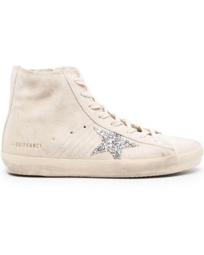 Golden Goose Francy Suede Trainers - Natural