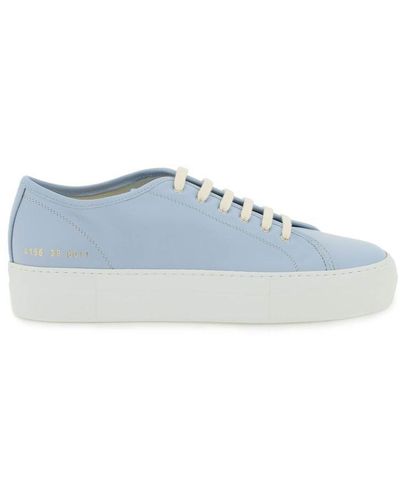 Common Projects Leather Tournament Low Super Sneakers - Blue