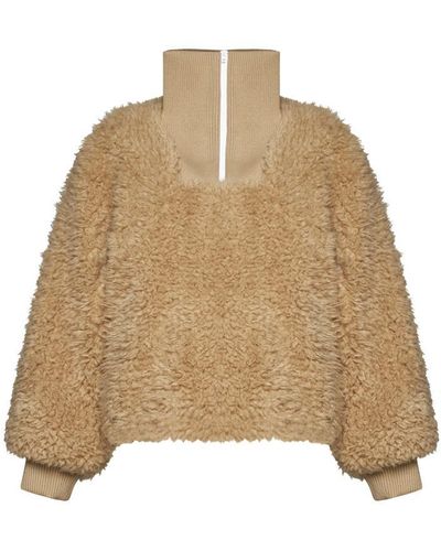 Filippa K Faux Fur Sweater - Natural