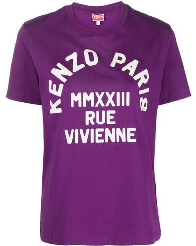KENZO T-shirt With Logo Print - Purple