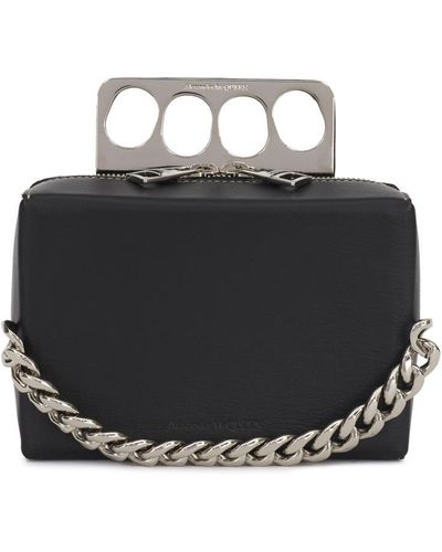 Alexander McQueen Bag In Smooth Leather - Black