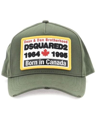 DSquared² Baseball Cap With Logoed Patch - Green