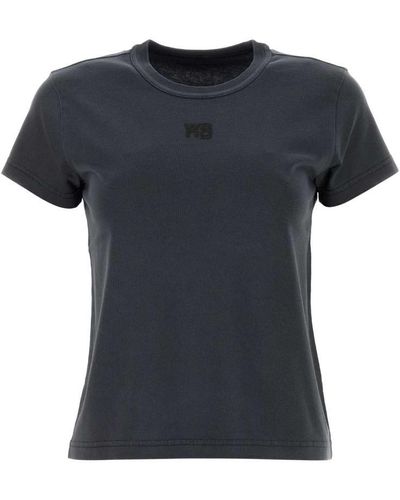 T By Alexander Wang Essential Shrunk T-Shirt - Black