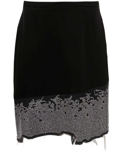 JW Anderson Glitter-detail Asymmetric Skirt - Black
