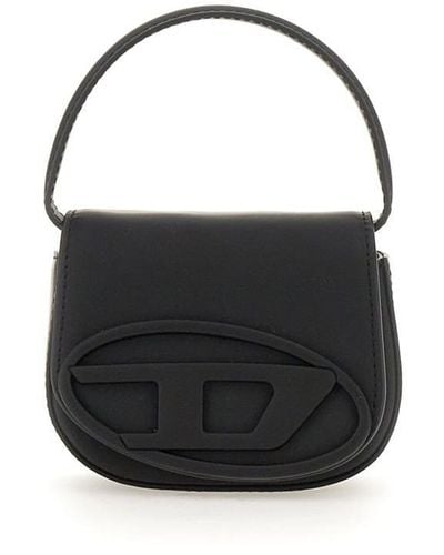 DIESEL 1dr Iconic Leather Crossbody Bag - Black