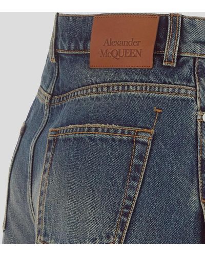 Alexander McQueen Denim Shorts - Blue