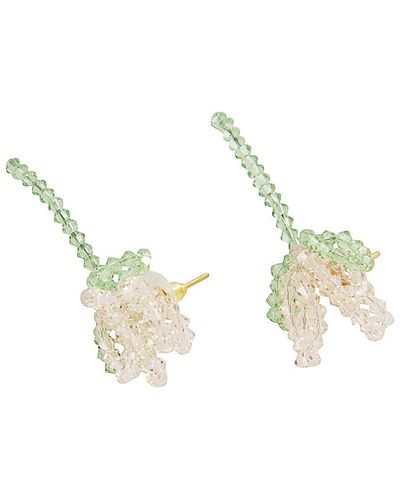 Simone Rocha Cluster Crystal Flower Earring Accessories - Metallic