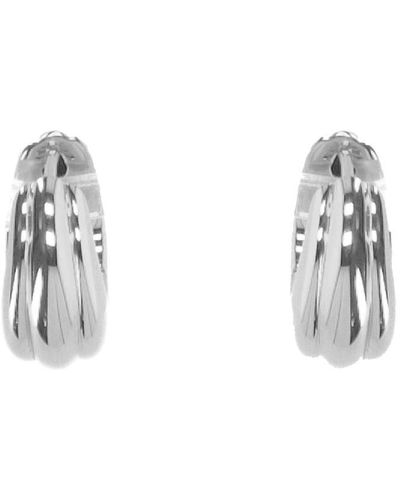 Tom Wood sterling silver Nova Medium zirconia hoop earrings