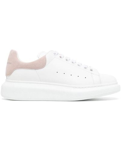 Alexander McQueen Oversize Sneakers With Patchouli Suede Spoiler - White