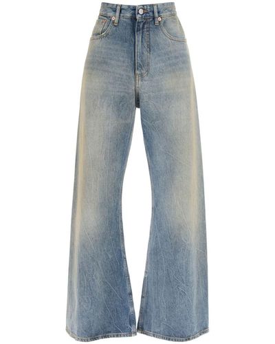 MM6 by Maison Martin Margiela Oversized Flared Jeans - Blue
