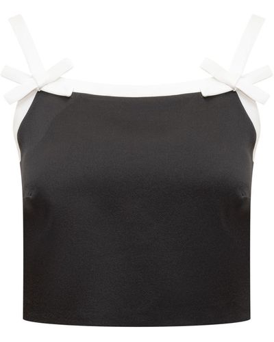 MSGM Top With Shoulders - Black