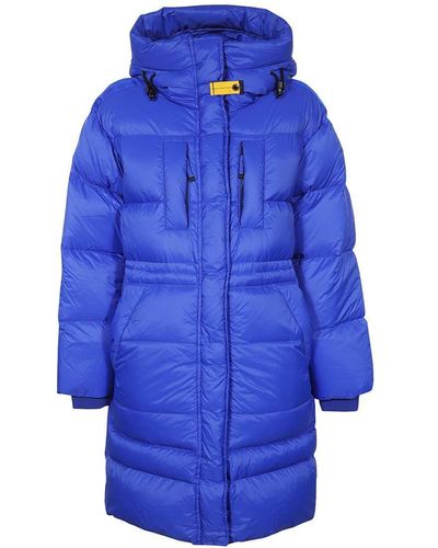 Parajumpers Eira Long Hooded Down Jacket - Blue