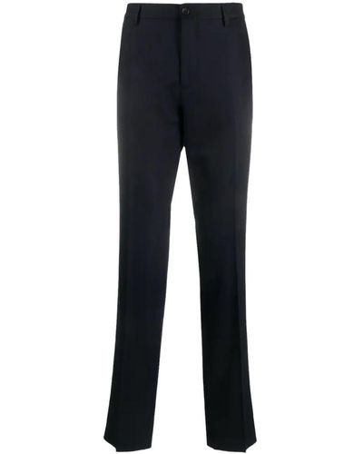 Etro Straight-leg Virgin-wool Tailored Pants - Blue