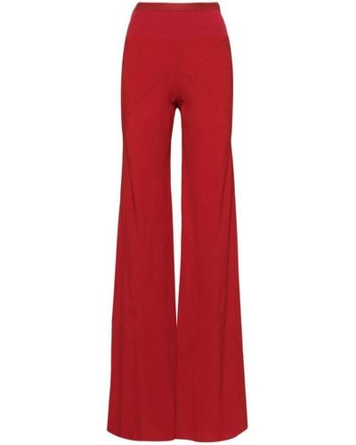 Rick Owens Silk Blend Pants - Red