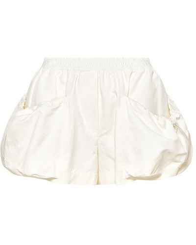 Stella McCartney Cream Recycled Polyester Shorts - Natural