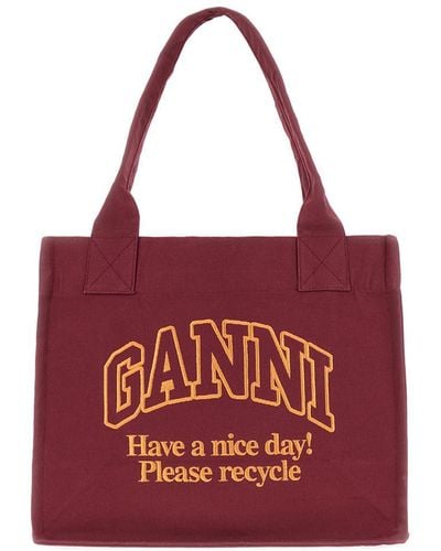 Ganni Shoulder Bags - Red