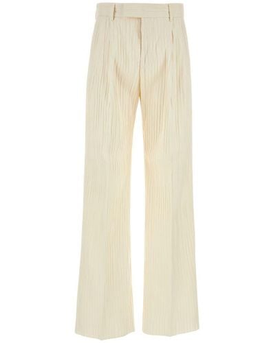 Amiri Ribbed Double Pleat Trousers - White