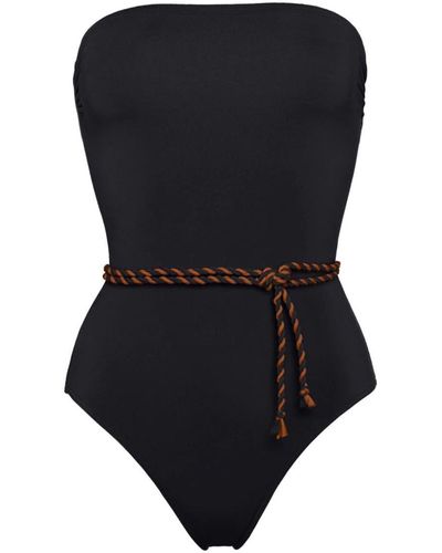 Eres Majorette Tie-waist Bustier Swimsuit - Black