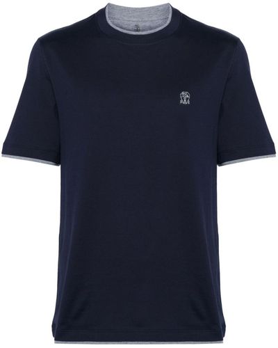 Brunello Cucinelli T-Shirts And Polos - Blue