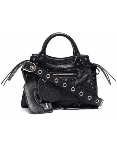 Balenciaga "Neo Cagole Xs" Top-Handle Shoulder Bag - Black