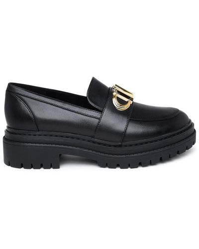 MICHAEL Michael Kors Parker Logo-plaque Lug-soled Leather Loafers - Black