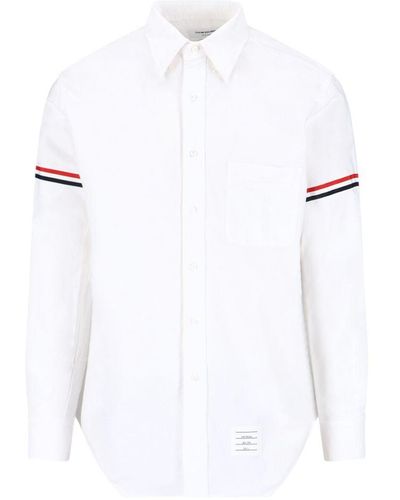 Thom Browne Tricolor Detail Shirt - White