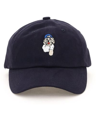 Maison Labiche Cruising Poodle Baseball Hat - Blue