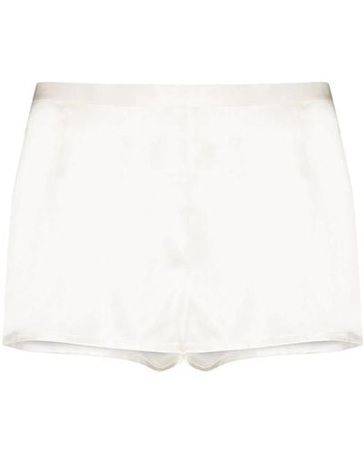 La Perla Silk-satin Night Shorts - White