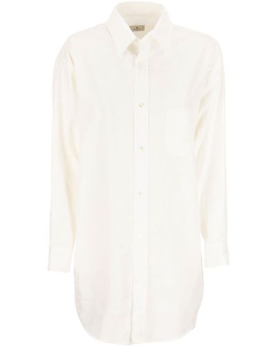 Etro Cotton Shirt With Pegasus - White
