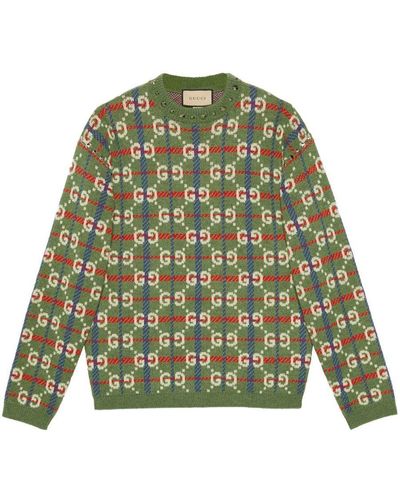 Gucci Wool GG Sweater - Green