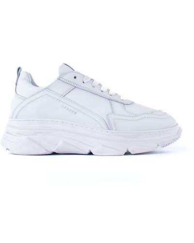 COPENHAGEN White Shaded Leather Sneakers
