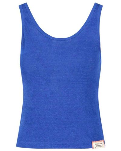 Golden Goose Linen Tank Top - Blue