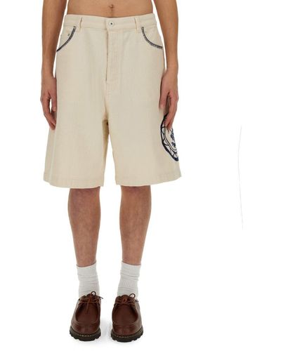 Drole de Monsieur Cotton Bermuda Shorts - Natural