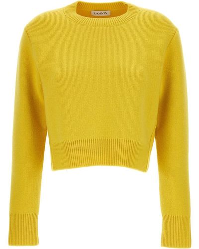 Lanvin Maglione Lana Cashmere Sweater - Yellow