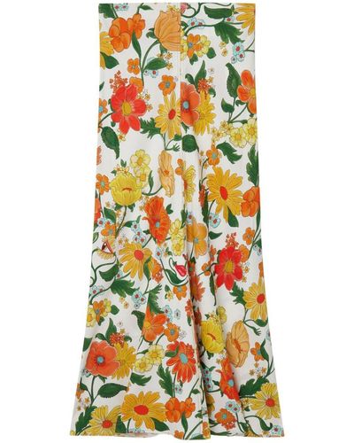 Stella McCartney Floral Print Midi Skirt - Multicolor